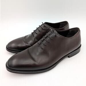 Vella pais Pile Whole Cut Oxford Dress Shoes Men's Dark Brown Size US8.5M EU42